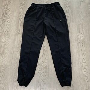 National Geographic Track Pants Ankle Zip Drawstring Black Small‎ Hiking Active